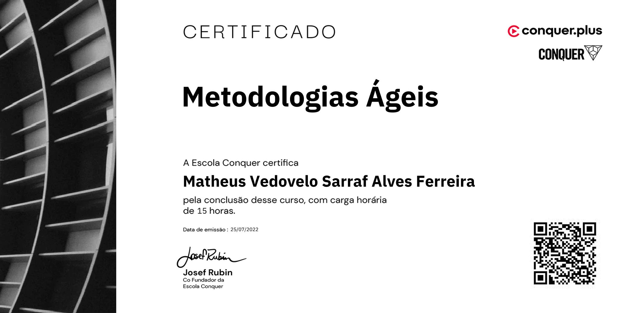 Certificado de Metodologias Ágeis